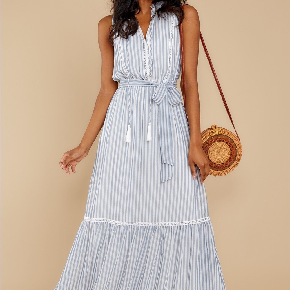 Blue striped maxi